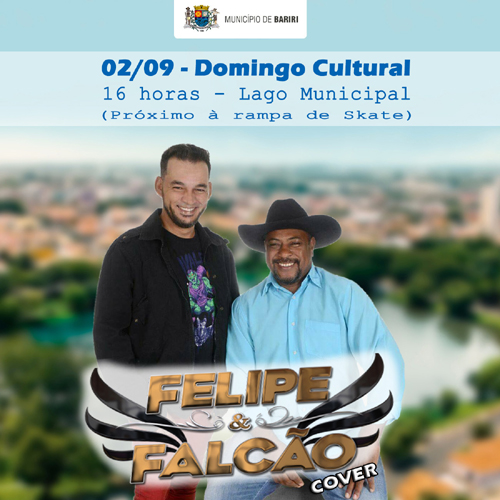Felipe e Falcão cover é atração do Domingo Cultural