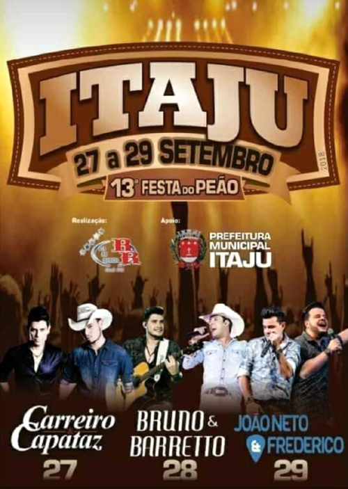Festa do Peão de Itaju será de 27 a 29 de setembro