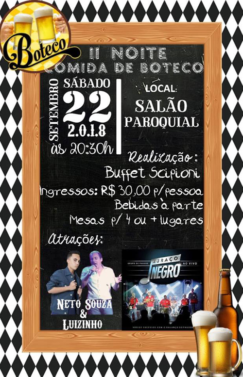 Boraceia tem segunda edição de Noite de Comida de Boteco