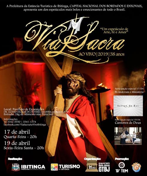 Via Sacra ao Vivo de Ibitinga será nos dias 17 e 19 de abril