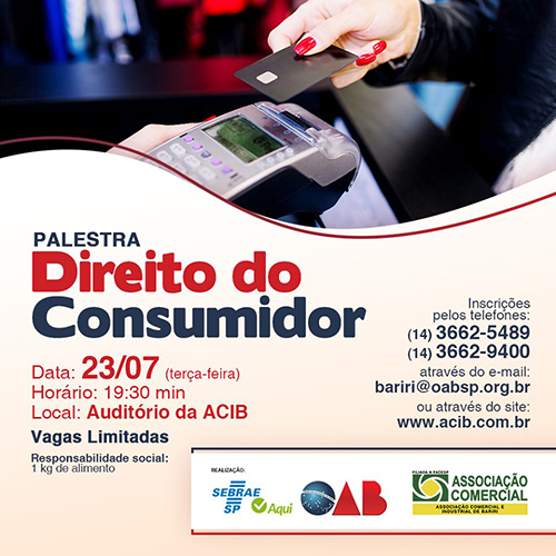 Direito do Consumidor é tema de palestra na Acib
