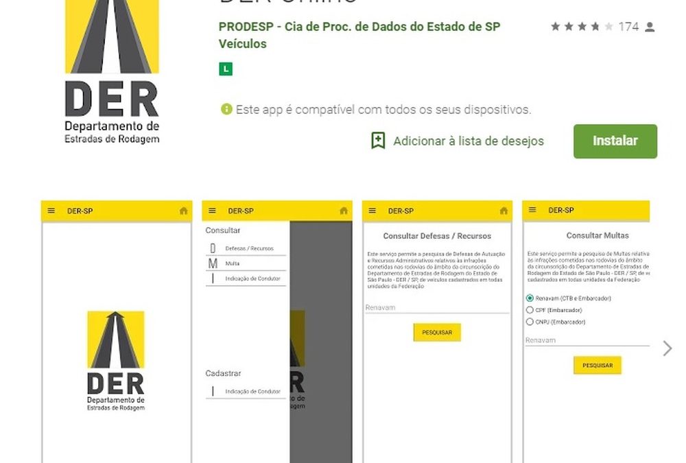 DER lança aplicativo para consulta de multa em rodovias de SP