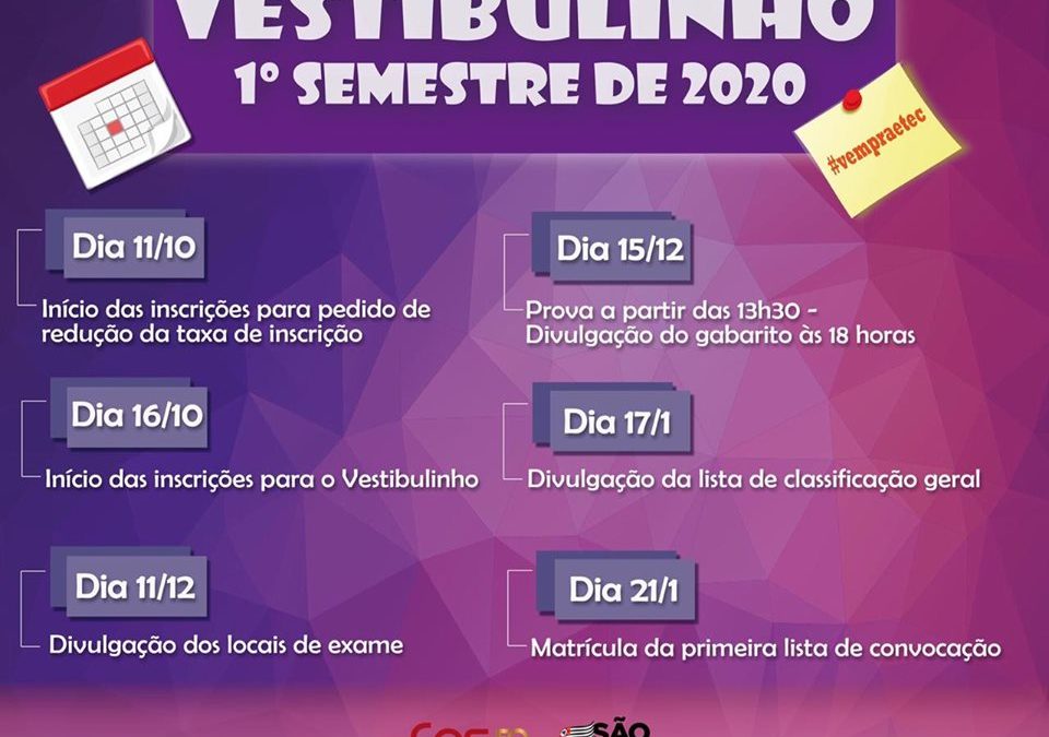 Etec realiza vestibulinho para curso de contabilidade