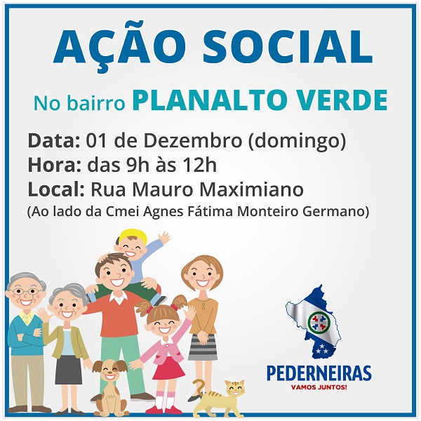 Pederneiras: Prefeitura promove ação social no Bairro Planalto Verde neste domingo
