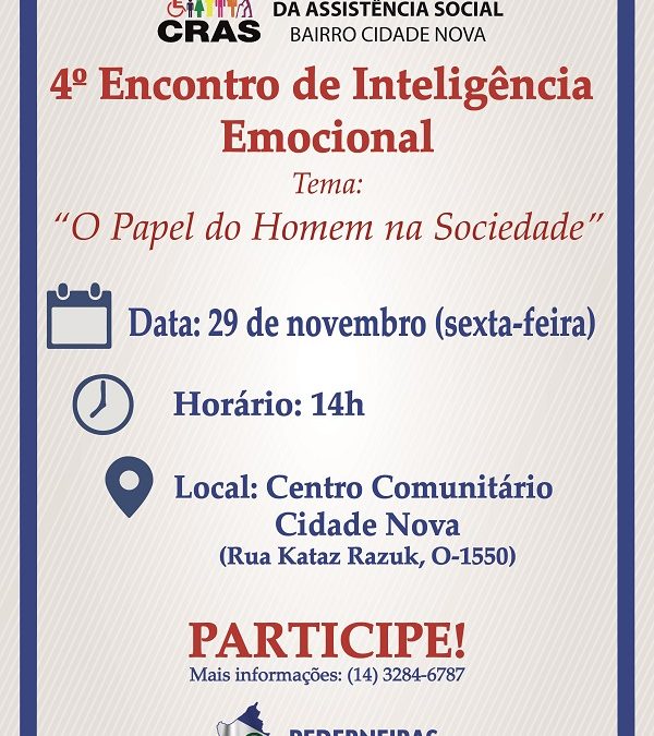 Pederneiras: CRAS Cidade Nova promove 4º encontro de inteligência emocional para famílias