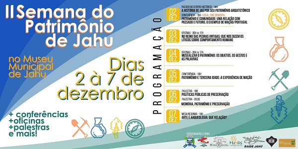 Jaú: Secretaria de Cultura divulga programação da II Semana do Patrimônio Histórico