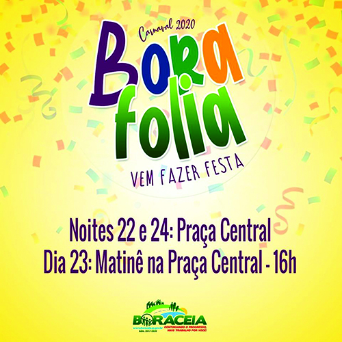 Carnaval de rua em Boraceia começa hoje