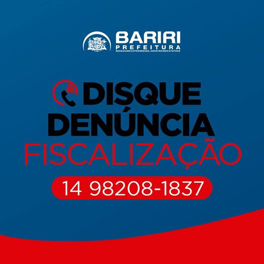 Covid 19: Prefeitura de Bariri cria disk denúncia: (14) 98208-1837