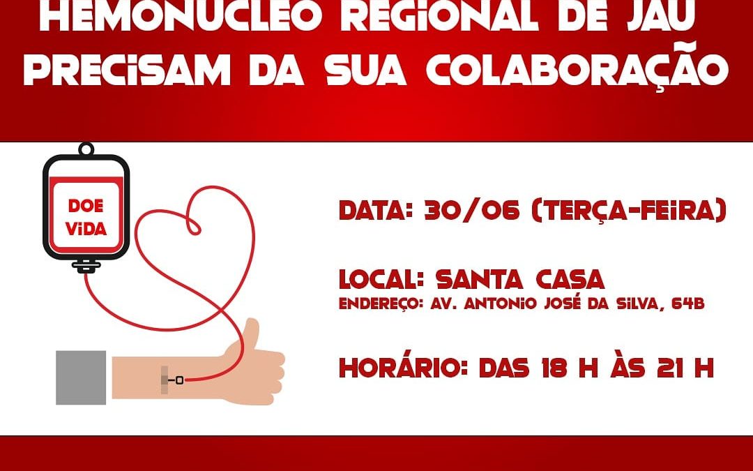 Bariri terá campanha de doação de sangue nesta 3ª