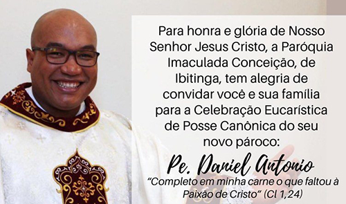 Padre Daniel toma posse em paróquia de Ibitinga