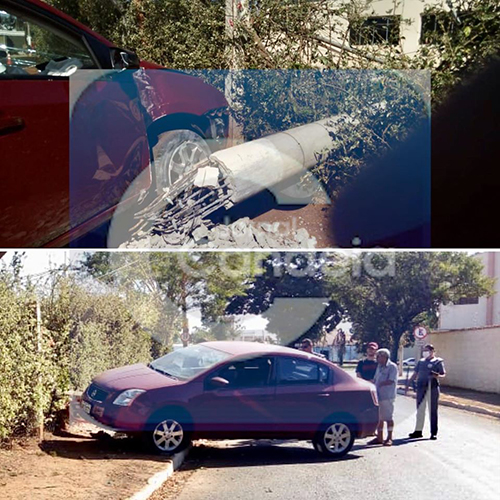 BARIRI: Veículo derruba poste de energia no CSU