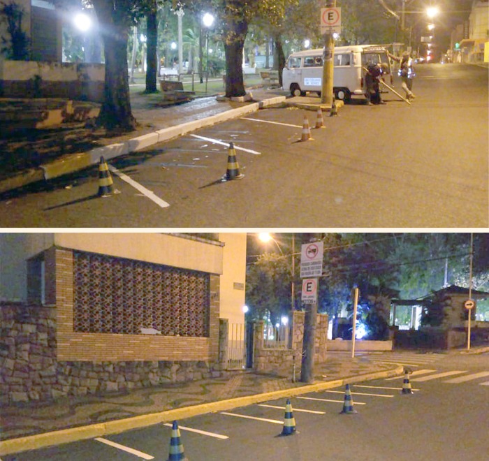 Setor de Trânsito cria vagas para motos em cruzamento central