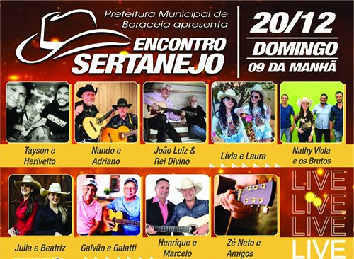 Prefeitura de Boraceia realiza hoje live Encontro Sertanejo