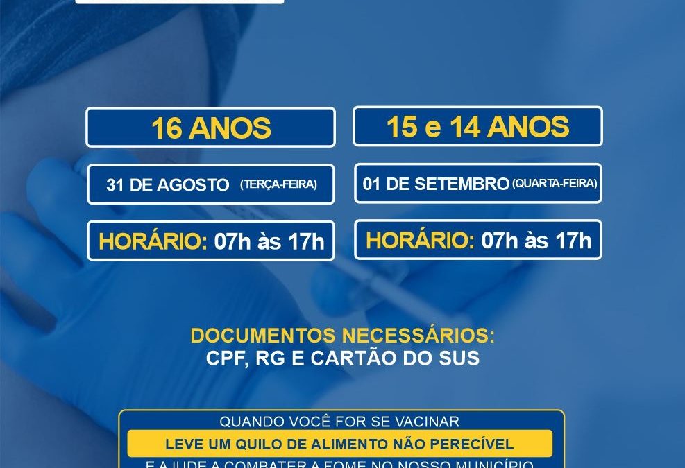 Covid-19: Bariri inicia vacinação de pessoas de 14 a 16 anos sem comorbidades