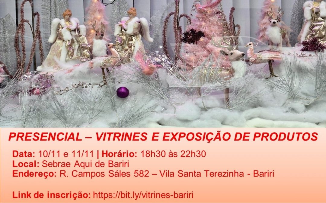 Curso orienta a decoração de vitrines e exposição de produtos