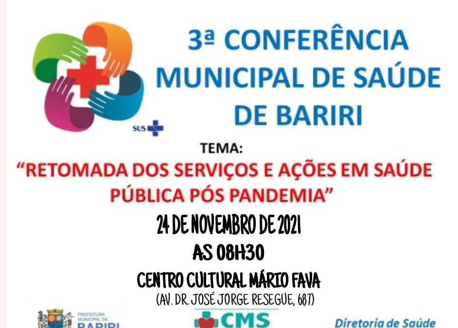 Saúde realiza conferência municipal nesta quarta-feira