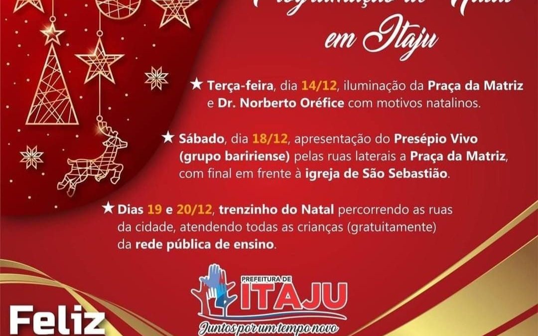 Programação de Itaju teve Presépio Vivo e Trenzinho de Natal