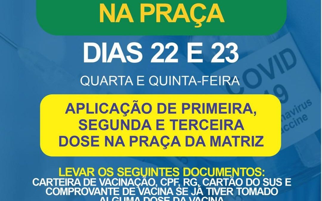 Bariri: Praça da Matriz será ponto de vacinação contra a Covid