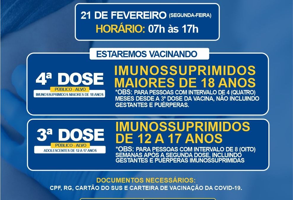 Covid-19: Bariri aplica 3ª e 4ª doses em imunossuprimidos