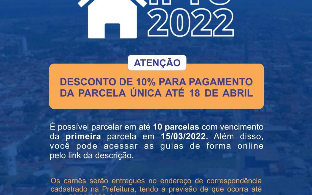 Prefeitura inicia entrega de carnês de IPTU