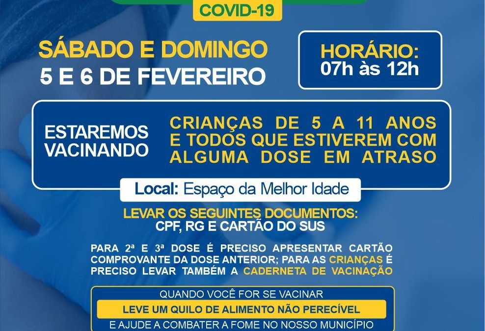 Bariri: Fim de semana tem vacinação contra Covid-19