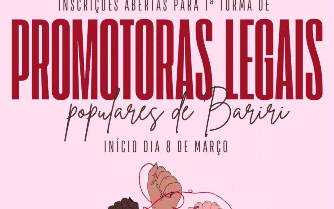 Curso de promotoras legais populares traz formação às mulheres