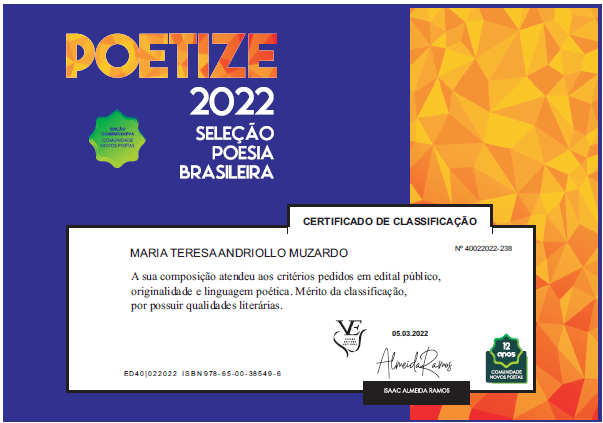 Autora baririense participa de antologia poética