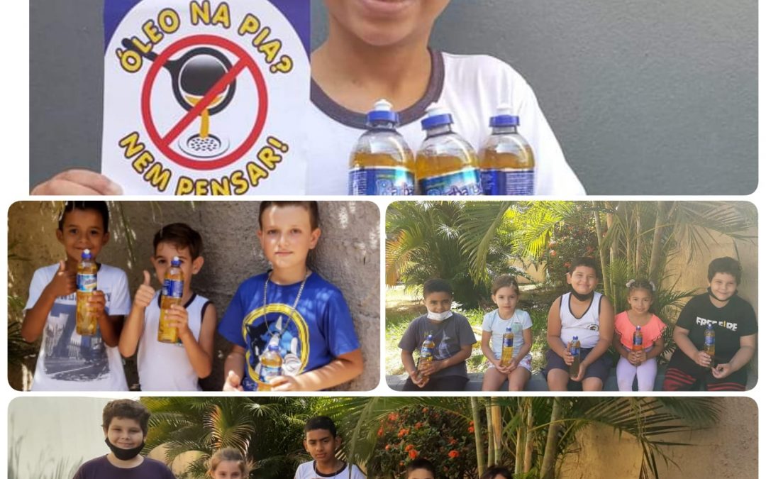 Itaju: Alunos da Escola Erasto participam de campanha para troca de óleo de cozinha