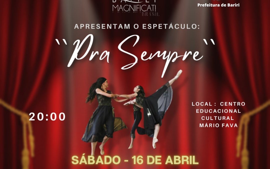 Neste sábado, tem Ballet Magnificat no Centro Mário Fava