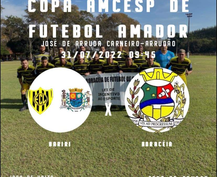 Bariri enfrenta Boraceia na Copa Amcesp de Futebol Amador no domingo