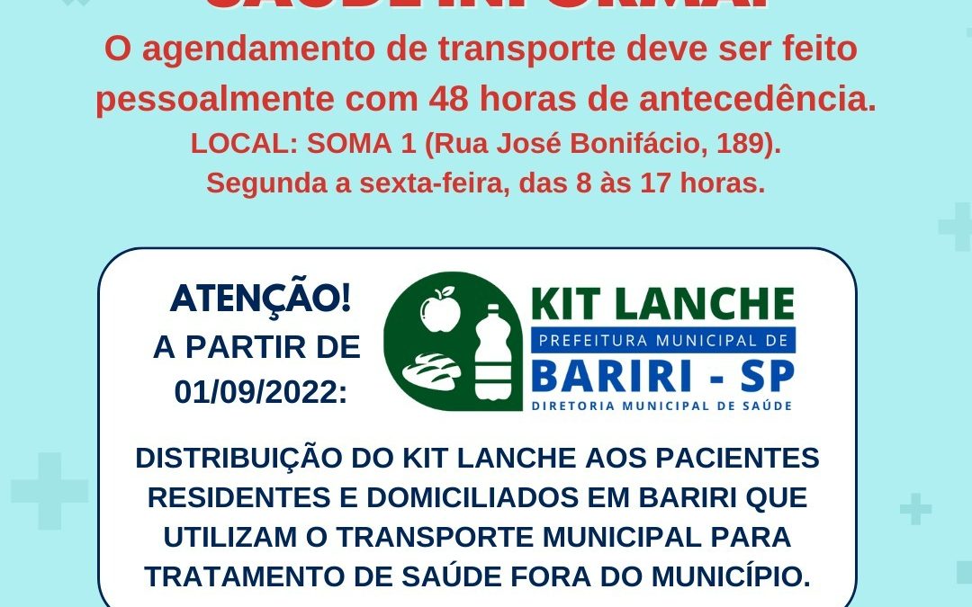 Bariri: Transporte de pacientes precisa ser agendado com antecedência