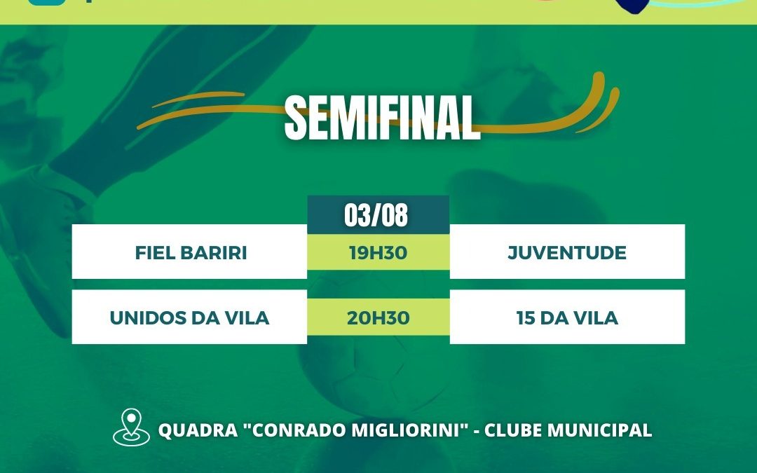 Bariri: Semifinal do Futsal acontece quarta-feira