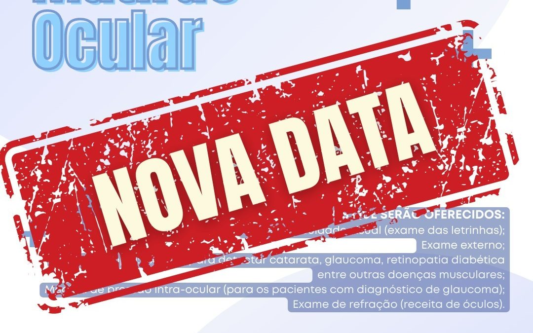 Nova data do mutirão ocular é 21 de novembro
