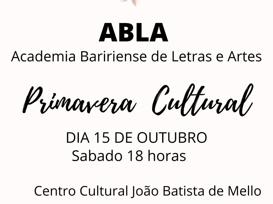 Neste sábado, Abla realiza Primavera Cultural