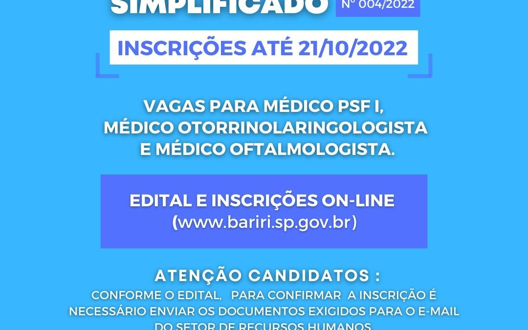 Prefeitura abre concurso para otorrinolaringologista e oftalmologista