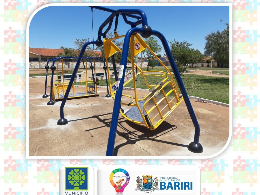 Bariri: Praça recebe brinquedos adaptados para crianças com deficiência