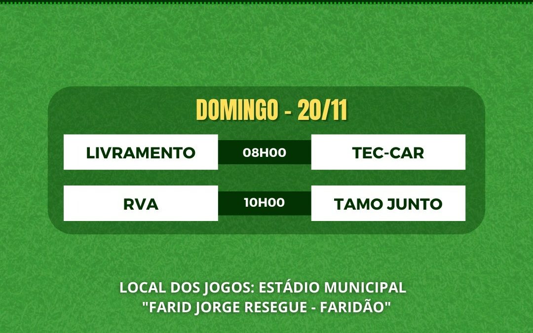Futebol no Faridão: mais uma rodada no domingo