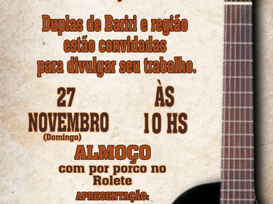 Neste domingo tem Encontro Sertanejo na Chácara do Fiorin