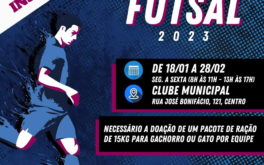 Bariri abre inscrições para o Campeonato Municipal de Futsal 2023