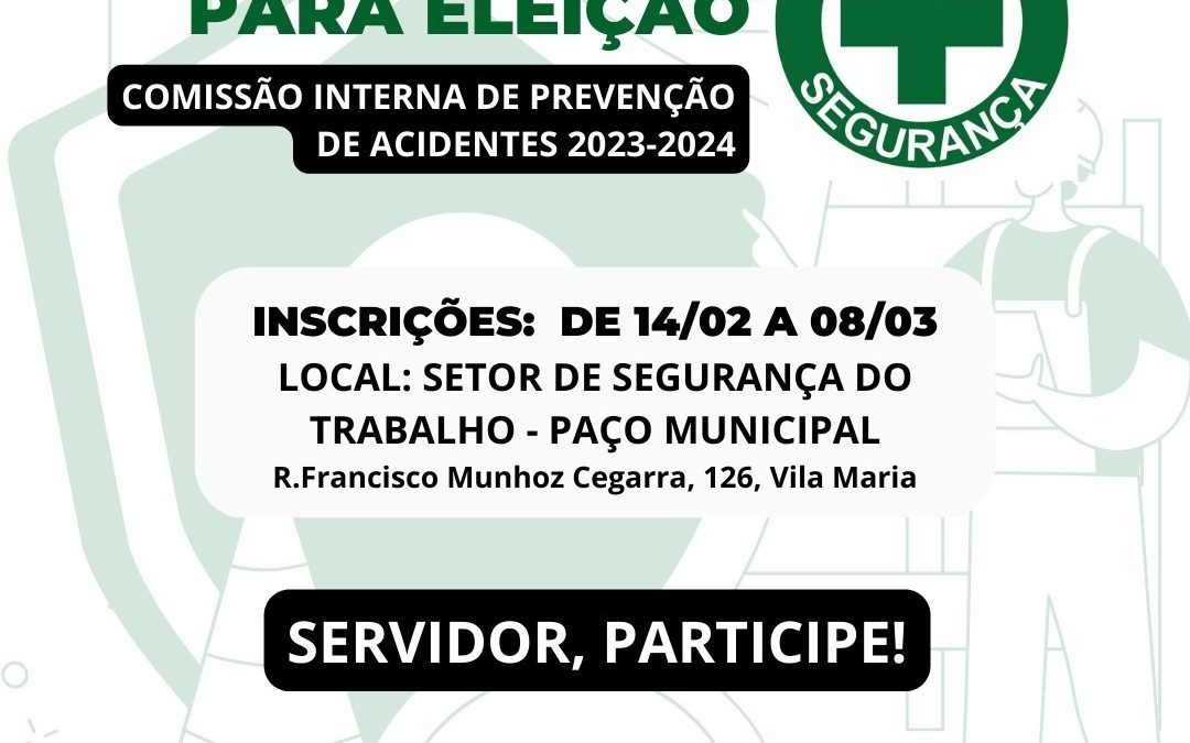 Prefeitura vai elege novos integrantes da Cipa