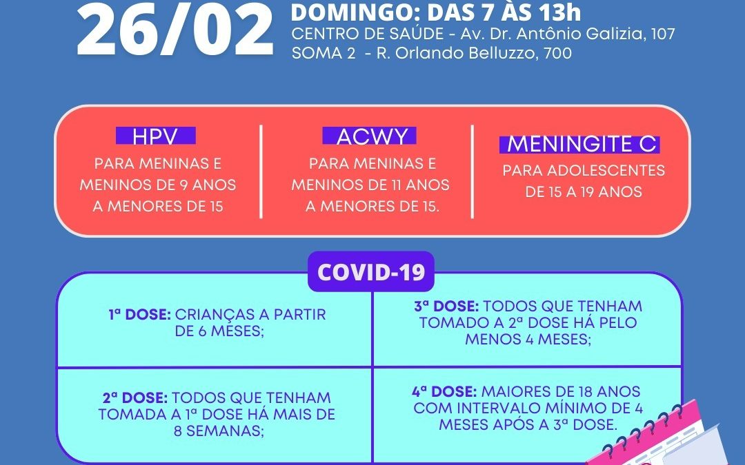 Neste domingo tem plantão de multivacinação em Bariri