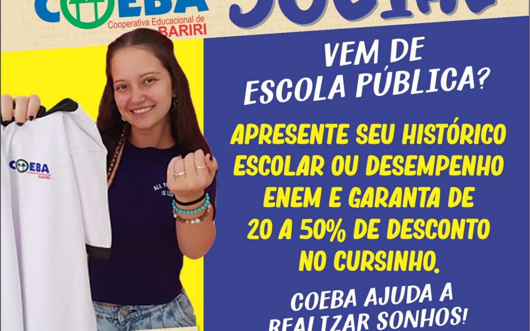 Bariri: Escola Coeba oferece desconto para cursinho