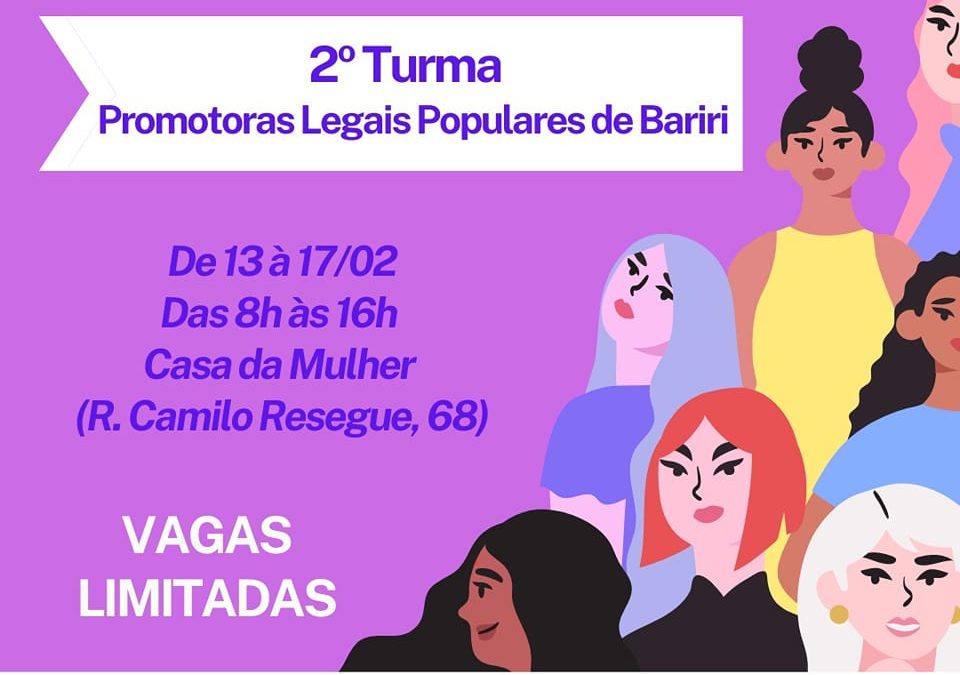 Curso de Promotoras Legais Populares forma segunda turma