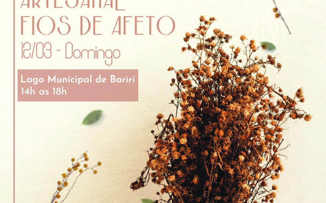 Lago Municipal recebe 1ª edição da Feira Artesanal Fios de Afeto
