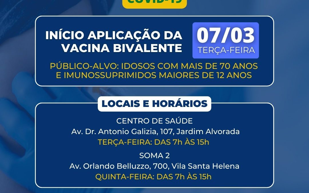 Covid: Bariri inicia aplicação de vacina bivalente no dia 7