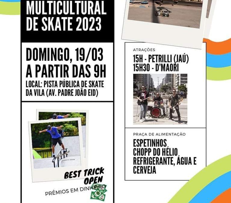 Dia 19 tem Campeonato Multicultural de Skate