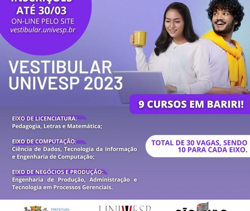 Inscrições para o vestibular da Univesp terminam nesta quinta-feira
