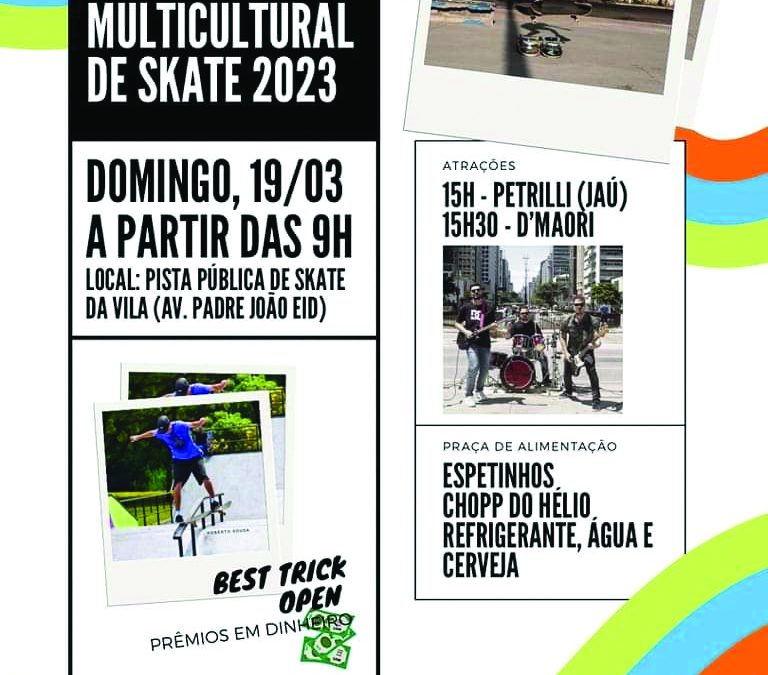 Domingo tem Campeonato de Skate Multicultural 2023
