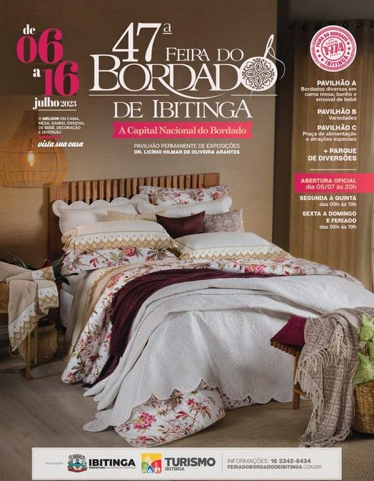 Feira de Bordado de Ibitinga será de 6 a 16 de julho