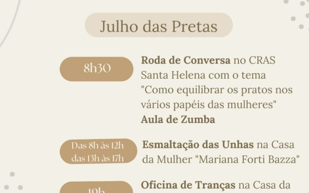 BARIRI: Nesta terça-feira tem “Julho das Pretas”